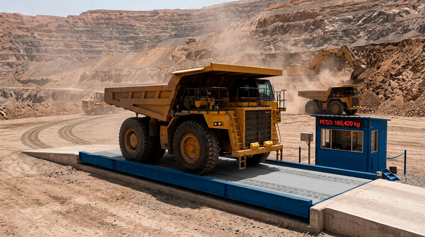 Básculas camioneras para minería: precisión y control del tonelaje